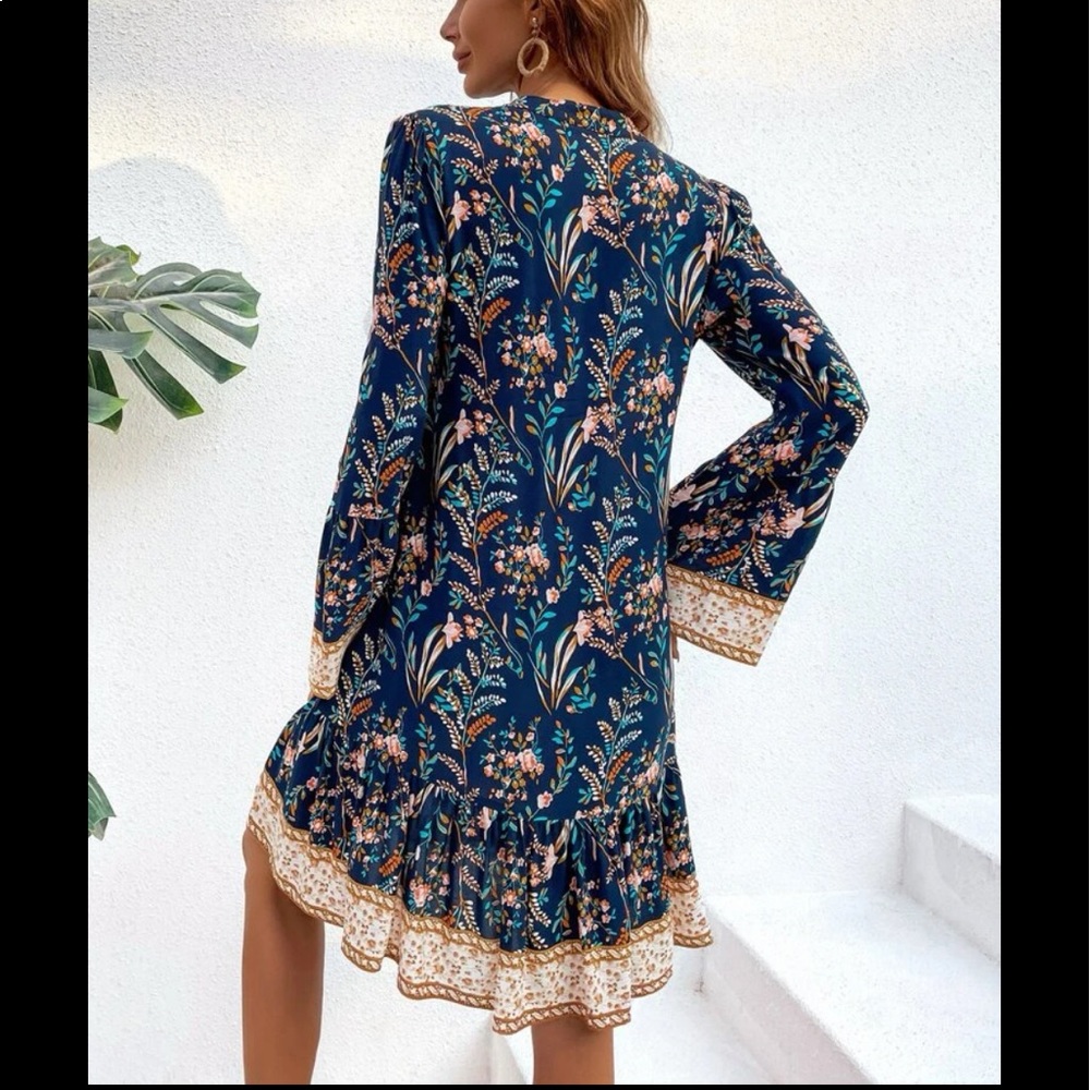 Boho paisley floral print Dress - Picture 6 of 7